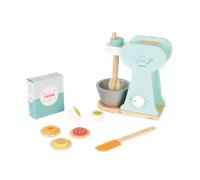Janod - Wooden Little Mixer Set - Kitchen Make-Believe Toy - 6 Accessories Included - Suitable for ages 8 and up - J06605