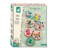 Janod - Pebbles to Decorate - Les Ateliers Déco - Childrens Creative Leisure Kit - Teaches Fine Motor Skills and Concentration - Suitable for Ag