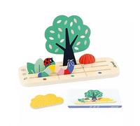 Janod - Pédagogie Range - Finding your Bearings in Space - The Garden - 9 FSC Wood Accessories + 12 Cards - Children’s Educational Toy - 36 Months +, J05077
