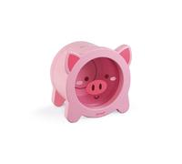 Janod - Wooden Children's Piggy Bank J04653 - 15 cm, see-through side & magnetic opening