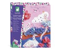 Janod - Princess Ruffle and Rhinestone Creative Kit - 2 Boards to Decorate with Fabric and Rhinestones - Les Ateliers du Calme - Creative Kit for Children Ages 6 and Up