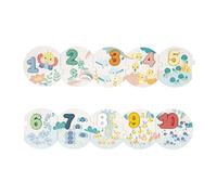 Janod - Pure My First Numbers Puzzle - 10-Piece Puzzle + 10 Wooden Numbers - Learn to Count - Early-Learning Toy - 24 Months +, J08042