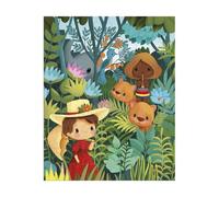 Janod - Puzzle 100 Pieces Inspired by Rousseau - Puzzle 100 Pieces Child - Educational Game - Develops Patience and Dexterity - FSC Certified - From 6 years, J02550