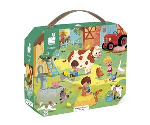 Janod Puzzle A Day At The Farm 24pcs - Plush Soft Toy
