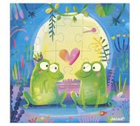 Janod - Puzzle Greeting Card - 25-piece Puzzle Gift Card Frogs + 1 note + 1 envelope - Ideal for birthdays and greetings - Ages 3+