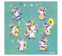 Janod - Puzzle Greeting Card - 25-piece Unicorn Puzzle Gift Card + 1 card + 1 envelope - Ideal for birthday cards, greeting cards - Ages 3
