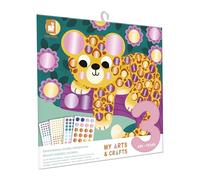 Janod - Round Metallic Effect Stickers - 4 Boards + 4 Sheets of Stickers - 3 Sticker Sizes - From 3 years