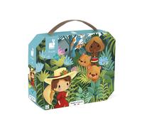 Janod - Puzzle 100 Pieces Inspired by Rousseau - Puzzle 100 Pieces Child - Educational Game - Develops Patience and Dexterity - FSC Certified - From 6 years, J02550