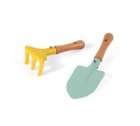 Janod - Set of 2 Children's Gardening Tools - Shovel and Rake - Designed for Beginners - Ages 3+