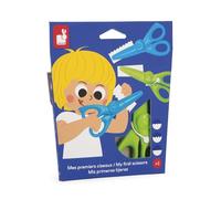 Janod - Set of 3 pairs of scissors with 3 cutting shapes - Safe rounded tips - Plastic blades - Ideal for crafts - For children aged 3 and up - J07405