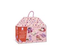 Janod - Set of 6 hair clip to Create - Flower Garden - Les Ateliers Bijoux - Children's Creative Leisure Kit - Fine motor skills and creativity - From 5 years - J09179