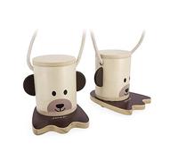 Janod - Small Wooden Bear Paw Stilts - Outdoor Game - Height-Adjustable - Learning Balance - FSC-Certified - Water-Based Paints - 3 Years + - J03174