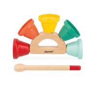 Janod Metal Bells Gioia – Children's Musical Toy, FSC Wood Handle, Multicolor