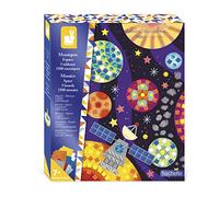 Janod - Space-Themed Foam Mosaics Set - Les Ateliers du Calme - Children’s Arts & Crafts Kit - Mastering Fine Motor Skills & Concentration - 7 Years +, J07855
