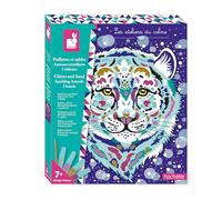 Janod - Sparkling Glitter and Sand Animals - Children’s Craft Activity - Arts & Crafts Kit - with Decorative Sand and Biodegradable Glitter - Activity for Ages 3 +, J09152