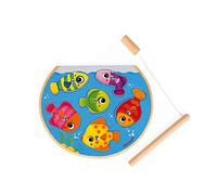 Janod - Speedy Fish Puzzle Game - Develops Fine Motor Skills and Concentration - From 18 Months Old, J07088