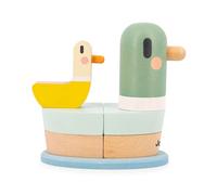 Janod Stackable Toy Sweet Cocoon Duck - 7x FSC Wood Pieces - 12 Months+ J04059