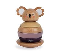 Janod - Stackable Roly-Poly Wooden Koala - Early-Learning and Early Years Toy - Teaches Motor Skills and Handling - In partnership with WWF™ - FSC Certified - Age 1 and up - J08601