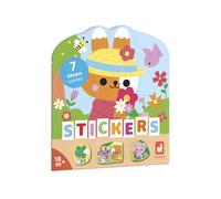 Janod - Stickers Notebook From 18 months - Countryside Theme - 12 Pages to Decorate - 8 Pages of Stickers - Children's Creative Leisure - Fine Motor Skills & Concentration Training