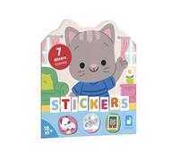Janod - Notebook of Stickers From 18 months - Home Theme - 12 Pages to Decorate - 8 Pages of Stickers - Creative Leisure for Children - Fine Motor Skills & Concentration Training