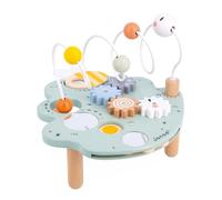 Janod - Sweet Cocoon Activity Table - 5 Early-Years Activities - Early-Learning Toy - Develops Fine Motor Skills - FSC Wood Activity Leaf - 18 Months +, J04056