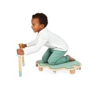 Janod - Sweet Cocoon Leaf on Wheels - FSC Wood Skateboard - Develops a Sense of Balance - Game of Skill for Children Ages 4 +, J04041
