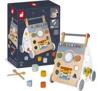Janod - Sweet Cocoon Multi-Activity Cart - Wooden Push-In Walking Trolley - 9 A