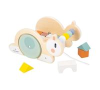 Janod Sweet Cocoon Snail Cube Trolley, 18 Months +, FSC Wood Toy, Multicolor, J04054