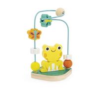 Janod - Tropik Looping Frog Toy - Wooden Early-Learning Toy - Looping and Stacking - Educational Toy: Fine Motor Skills - FSC-Certified - Water-Based Paint - 1 Year + - J08275