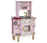 Janod - Twist Children’s Wooden Kitchen - Double-Sided Kitchen - 8 Accessories Included - Oven, Rotary Knobs, Sound Effects - 3 Years +, J06616