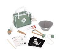 Janod - Vet Kit - Pretend Play Occupation - Includes 16 Accessories - Imagination-Enhancing - FSC®-Certified - Fabric suitcase-shaped box with a handle - 3 Years +, J06466