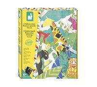 Janod - Watercolour Painting Set - Animals - Les Ateliers du Calme - Children’s Arts & Crafts Kit - 4 Gilded Animal Pictures - Fine Motor Skills & Concentration - 6 Years +, J07959