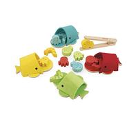 Janod Colour Sorting Game Whale activity puzzle toy wooden 2-5 y 17 pc