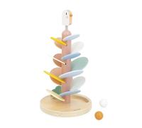 Janod - Wooden Descending Slide to Assemble - 14 Sheets, 2 Balls and 1 Instructions included - Early Learning Toy - Bedroom Decoration - Water Colour - Fine Motor Skills - From 3 Years - J04040