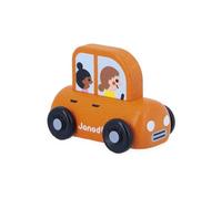 Janod - Wooden Family Car City - Cross Roads - Early - Learning Toy - Develops Motor Skills - 12 Months, FSC Wood Toy, Multicolor