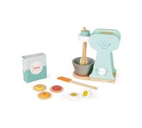 Janod - Wooden Little Mixer Set - Kitchen Make-Believe Toy - 6 Accessories Included - Suitable for ages 8 and up - J06605
