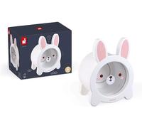 Janod Wooden Money Box Rabbit – Transparent Side and Magnetic Opening, 15 cm – J04654