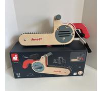 Janod - Brico'kids Wooden Chainsaw - Make-Believe DIY Toy - Encourages Motor Skills and Imagination - FSC-certified - Suitable for ages 3 and up - J06471
