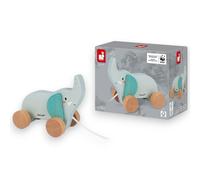 Janod WWF Wooden Elephant Pull Along Toy FSC Early Learning 12 Months+ J08609
