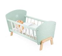 JANOD - Zen FSC Wood Cot - Pretend Play Toy - Doll Bed with a Rabbit Pillow and Blanket - Doll Accessory - 3 Years +, J05902