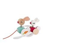 Janod Zigolos Pull-Along Rabbits Wooden Crafted Toy