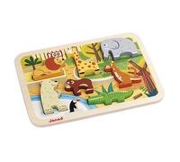 Janod Zoo Chunky Puzzle - 7 Pieces - Ages 18 Months+ - J07022