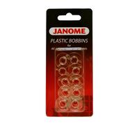 Janome 10 Plastic Bobbins (Part No. 200122717)
