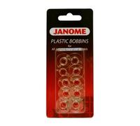 Janome 10 Plastic Bobbins (Part No. 200122717)