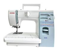 Janome 423S Metal Sewing Machine with 24 Stitch Choices, 1-Step Buttonhole, and Freehand Embroidery