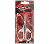 Janome JAN_XIS38 4.5-Inch Fine Point Embroidery Sewing Wizards Scissors, Metal, Purple, 9 x 12 x 16 cm