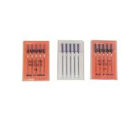 Janome Sewing Machine Blue Tip Needle Size 11 Purple Tip Needles Designed for Stretch Size14 Red Tip Needles Size 14