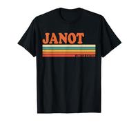 Janot Personalized First Name Vintage Stripes Value Graphic T-Shirt