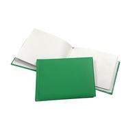 Janrax 100 Pages Plain Cover Green Autograph Book - School Leavers Signature, End of Term Memory Book