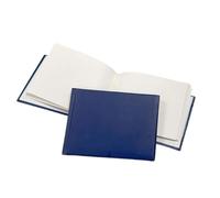 Janrax 100 Pages Plain Cover Navy Blue Autograph Book - School Leavers Signature, End of Term Memory Book